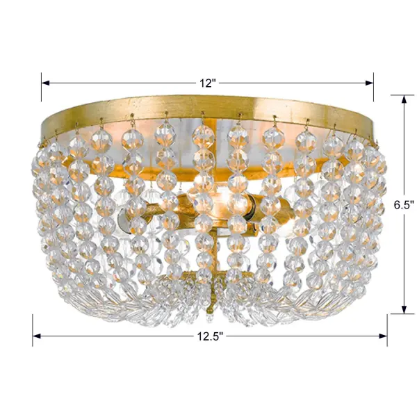 Rylee 12.5" Flush Mount in Antique Gold - Image 5