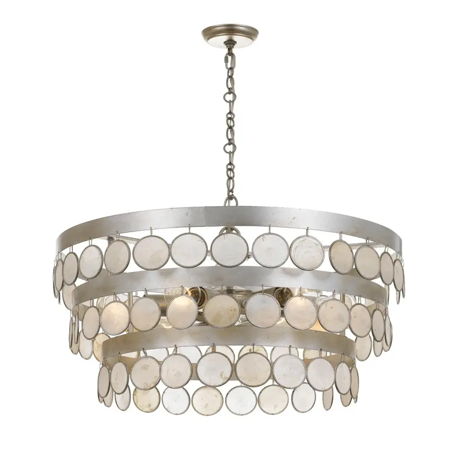 Coco 22" Chandelier in Antique Silver - Image 1
