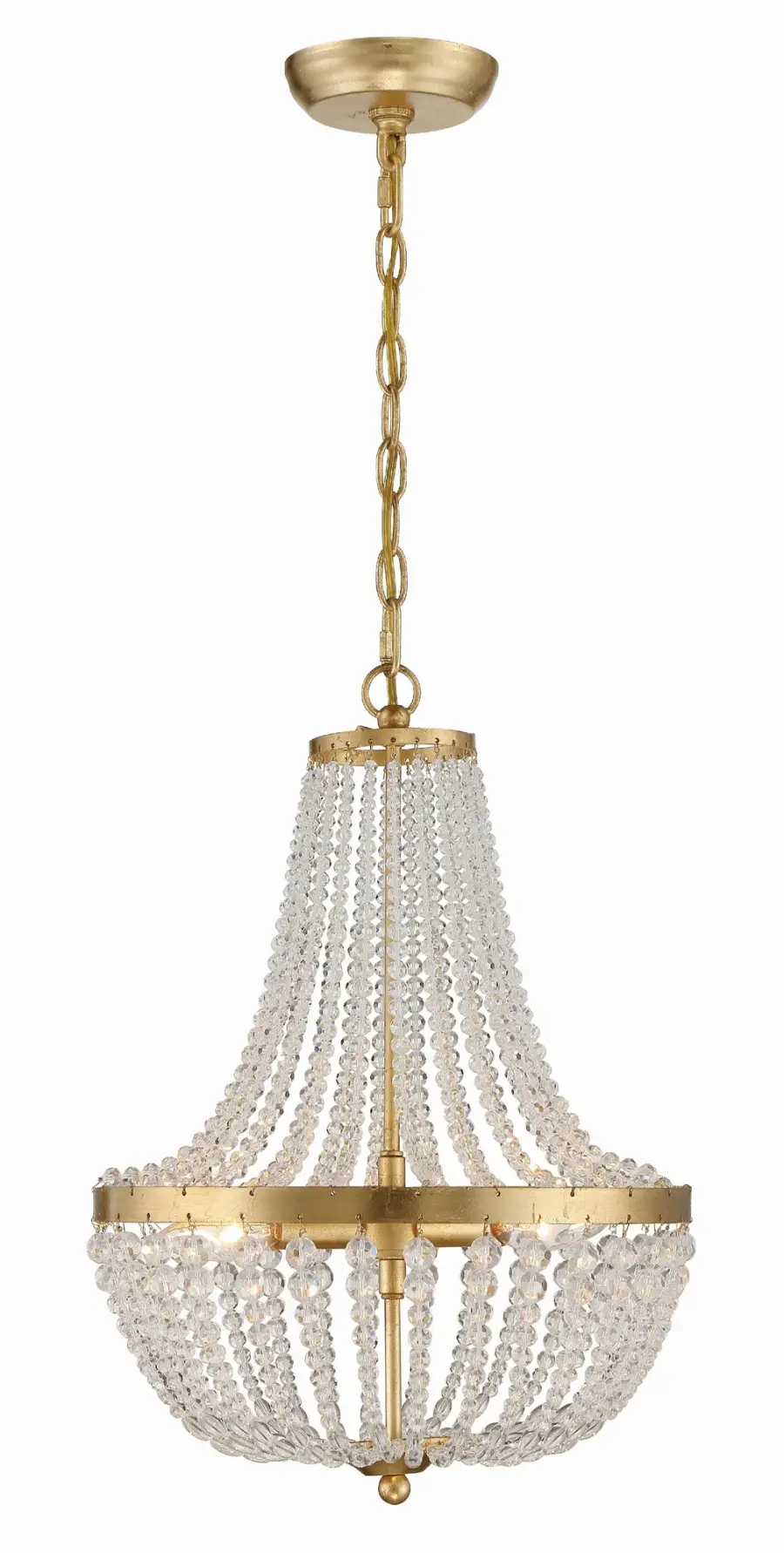 Rylee 14" Antique Gold Chandelier - Image 1