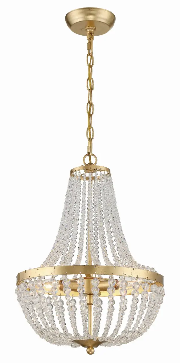 Rylee 14" Antique Gold Chandelier - Image 2