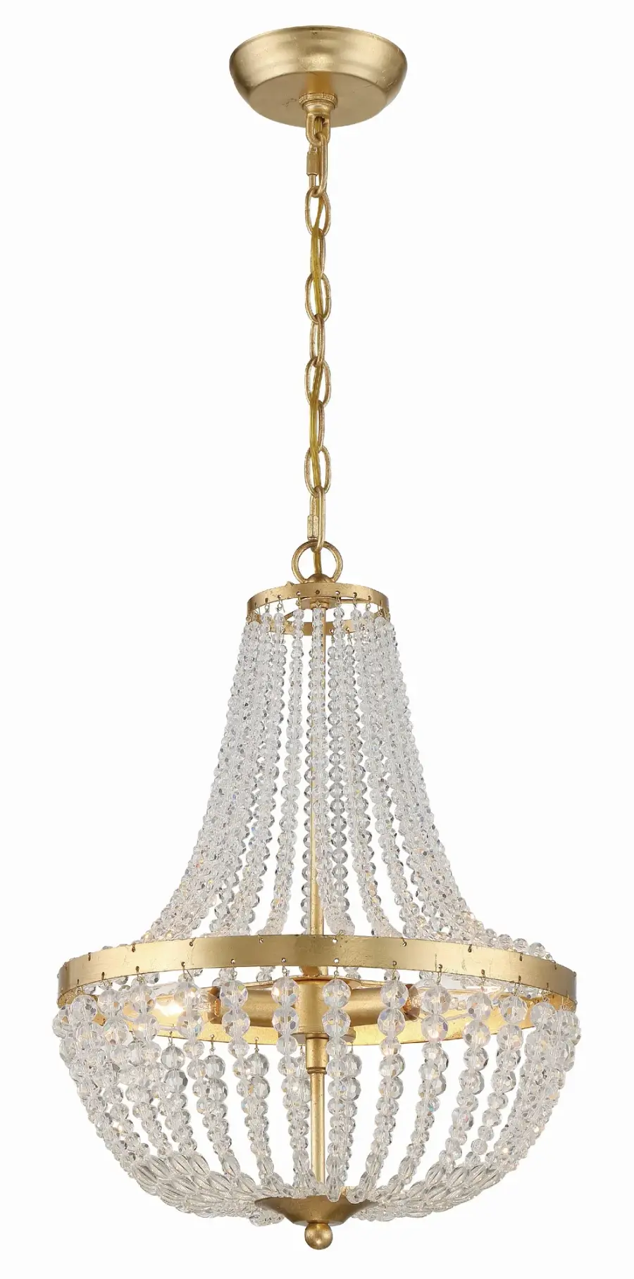 Rylee 14" Antique Gold Chandelier - Image 2