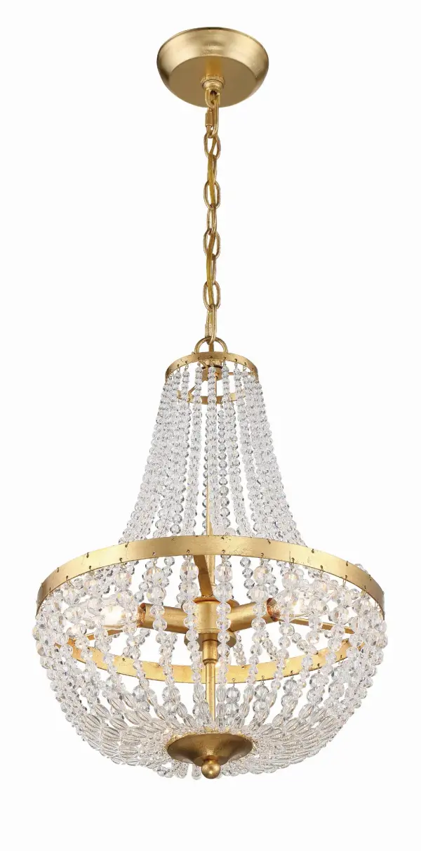 Rylee 14" Antique Gold Chandelier - Image 3
