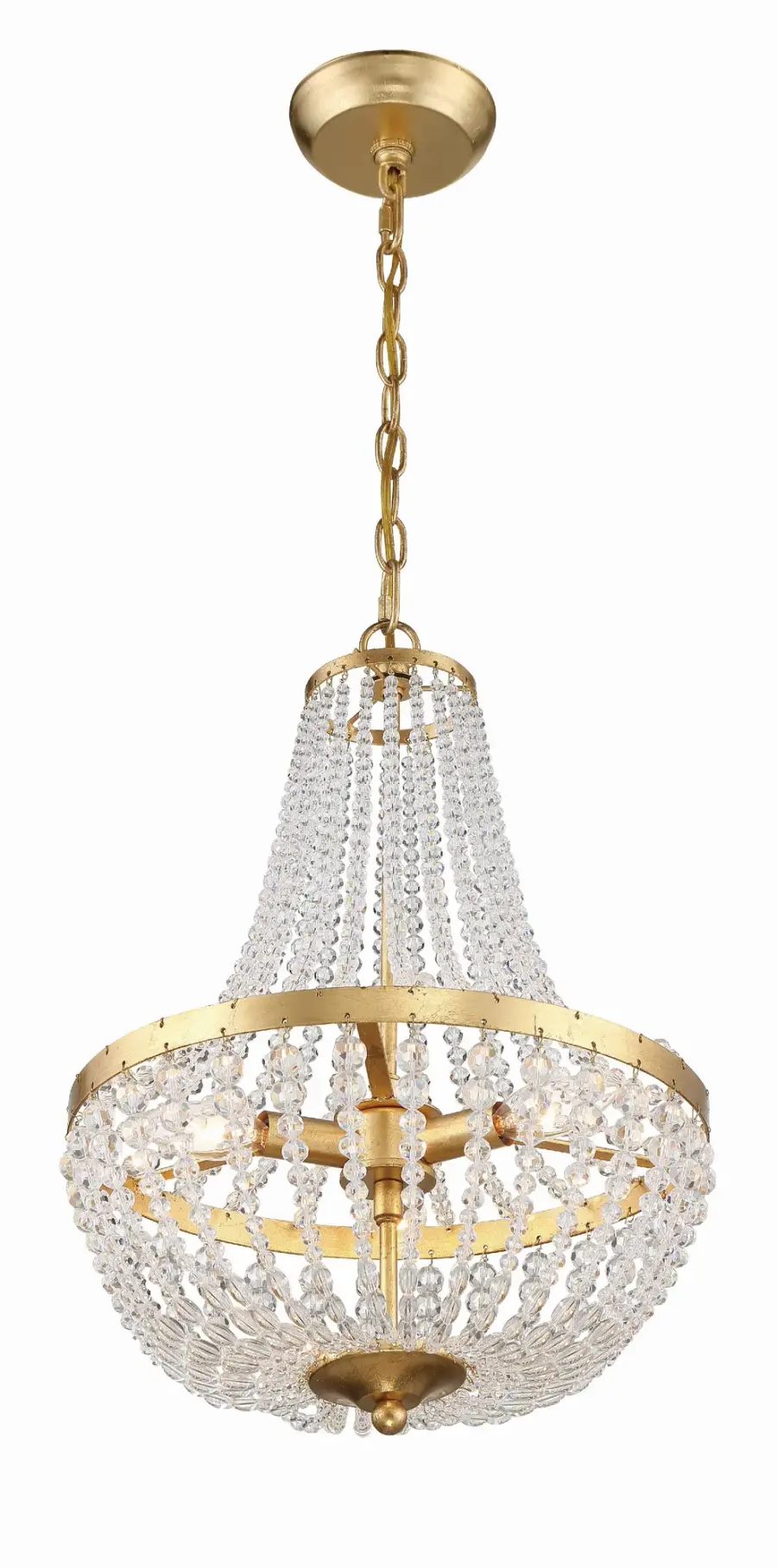 Rylee 14" Antique Gold Chandelier - Image 3