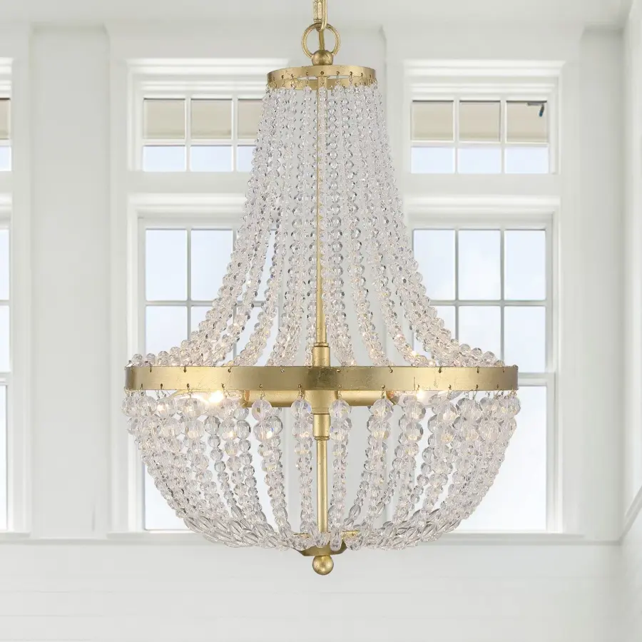 Rylee 14" Antique Gold Chandelier - Image 6