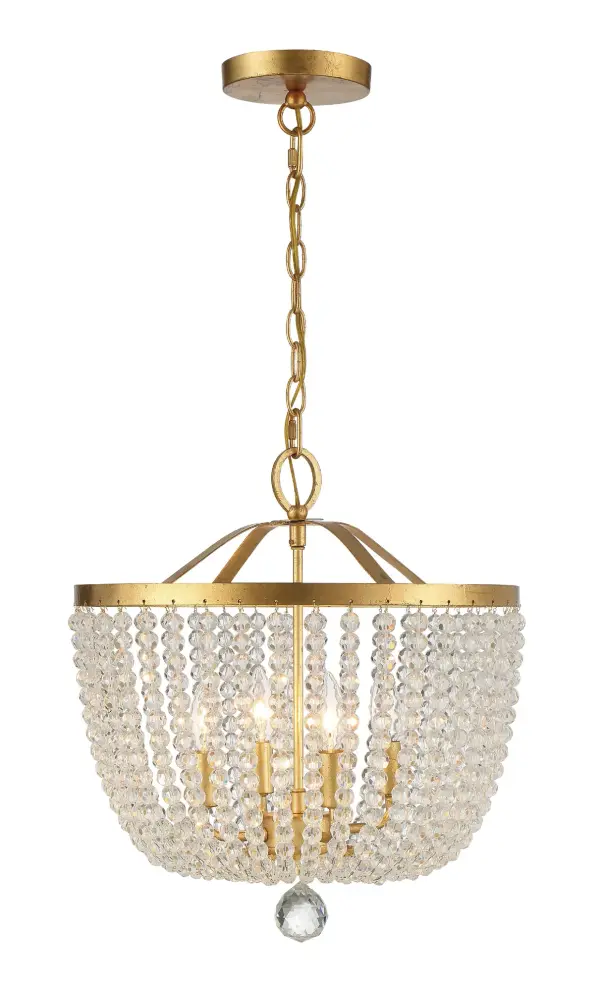 Rylee 16.5" Matte Black Chandelier - Image 1