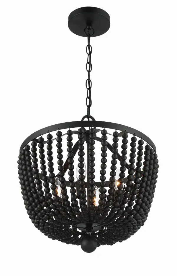 Rylee 16.5" Matte Black Chandelier - Image 11