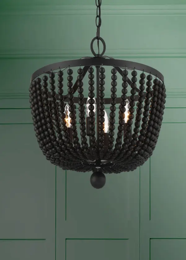 Rylee 16.5" Matte Black Chandelier - Image 15