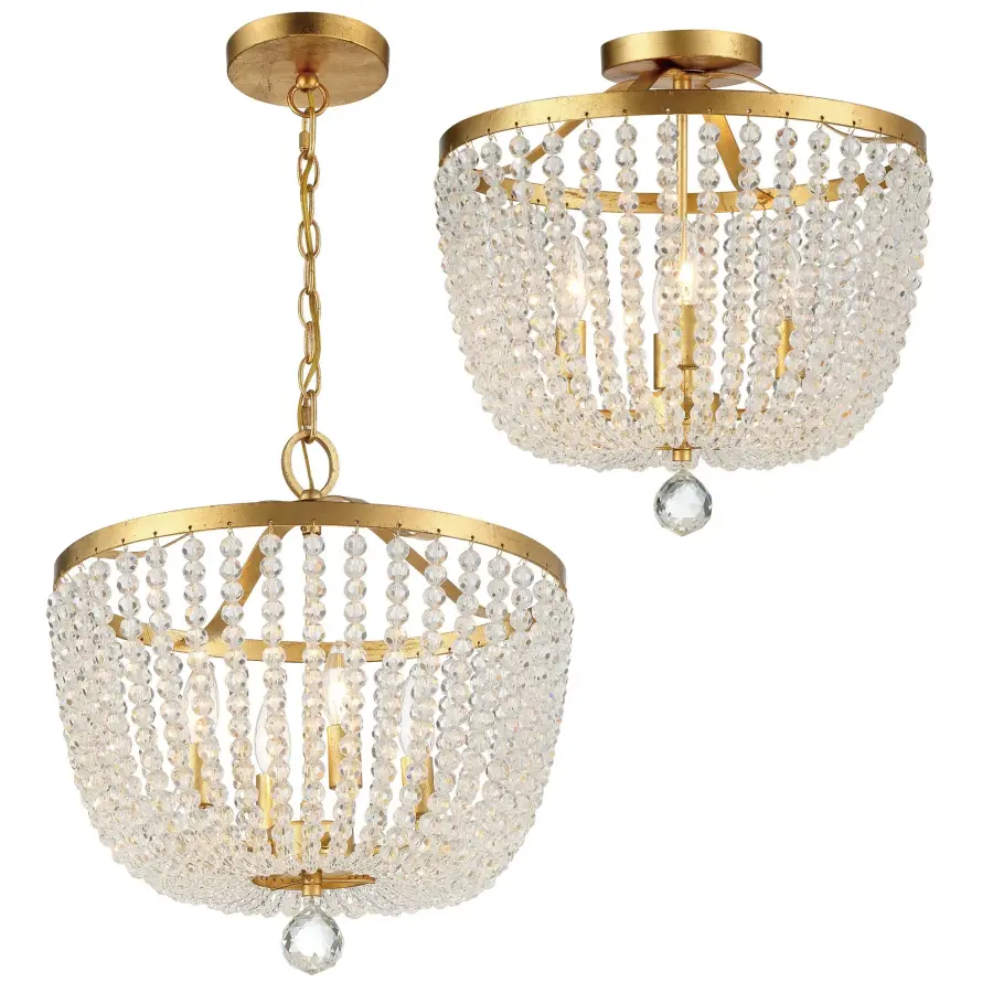 Rylee 16.5" Matte Black Chandelier - Image 4
