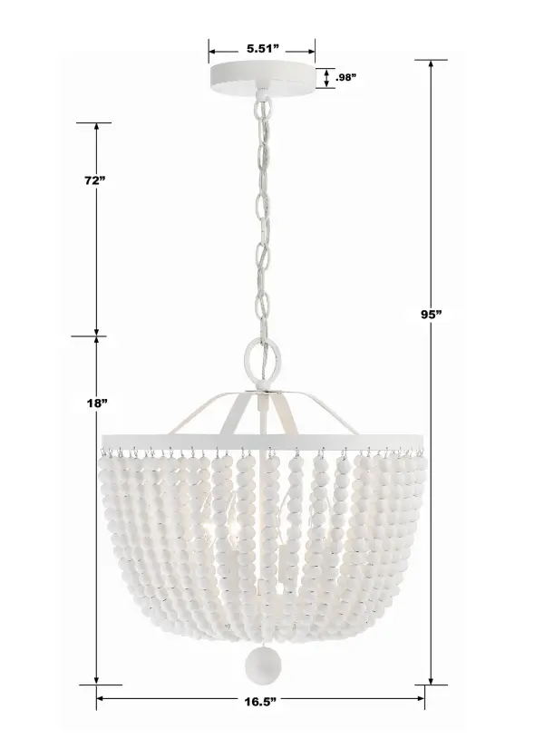 Rylee 16.5" Matte Black Chandelier - Image 31