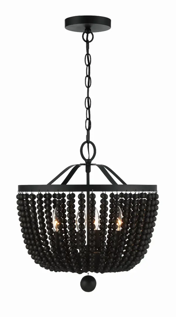 Rylee 16.5" Matte Black Chandelier - Image 9