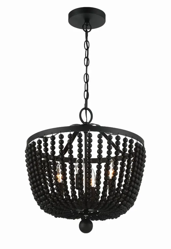 Rylee 16.5" Matte Black Chandelier - Image 10