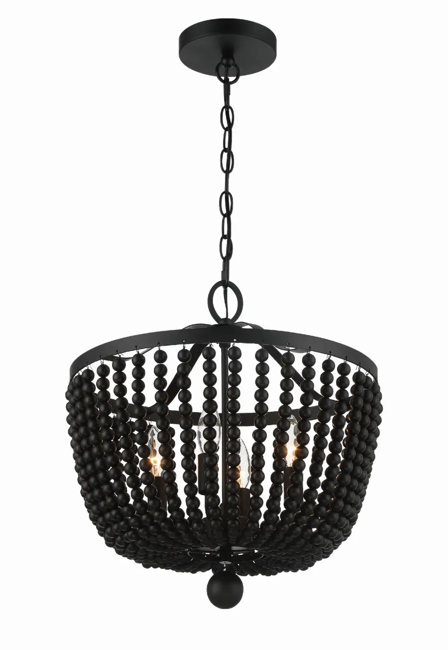 Rylee 16.5" Matte Black Chandelier - Image 10