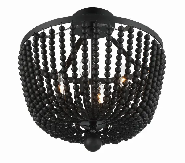 Rylee 16.5" Semi Flush Mount in Matte Black - Image 13