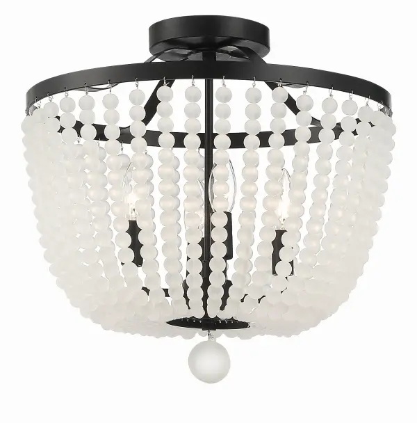 Rylee 16.5" Semi Flush Mount in Matte Black - Image 7