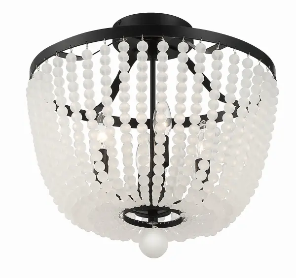 Rylee 16.5" Semi Flush Mount in Matte Black - Image 8