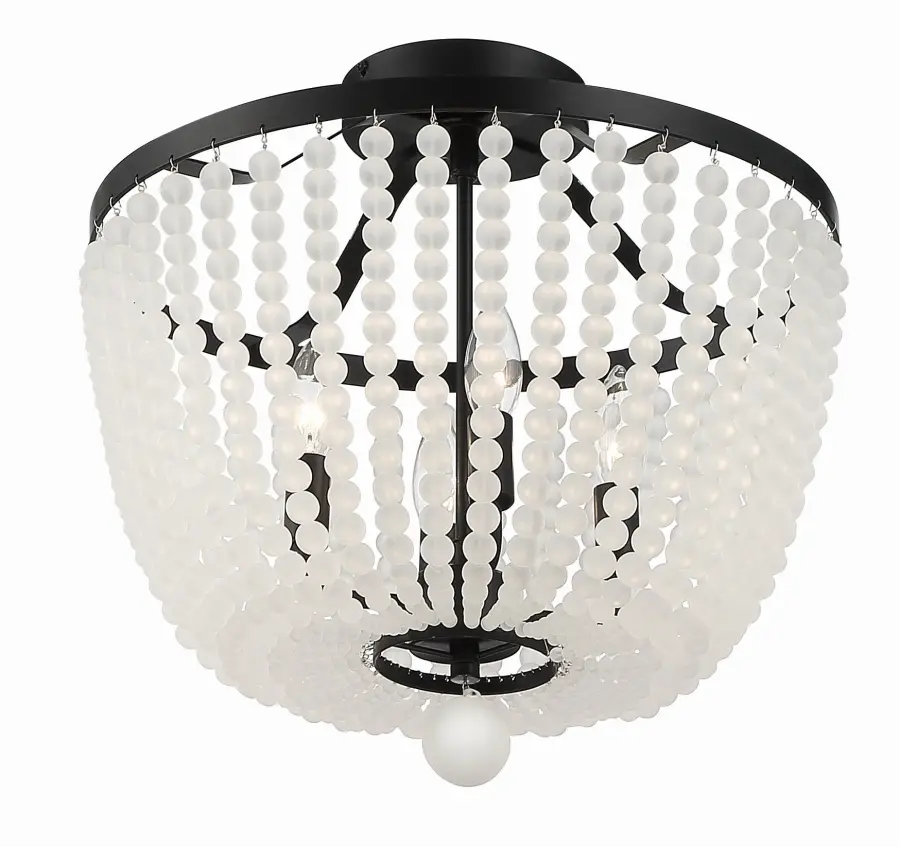 Rylee 16.5" Semi Flush Mount in Matte Black - Image 8