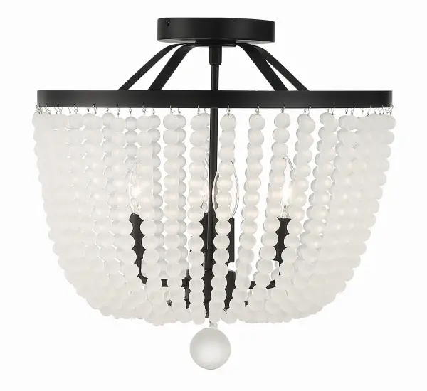 Rylee 16.5" Semi Flush Mount in Matte Black - Image 9