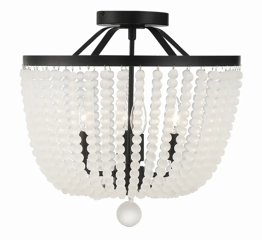 Rylee 16.5" Semi Flush Mount in Matte Black - Image 9