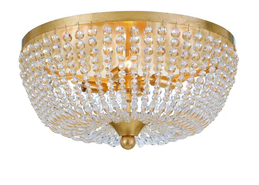 Rylee 18.5" Flush Mount in Antique Gold - Image 1