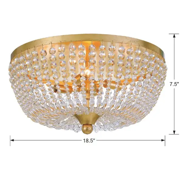 Rylee 18.5" Flush Mount in Antique Gold - Image 7