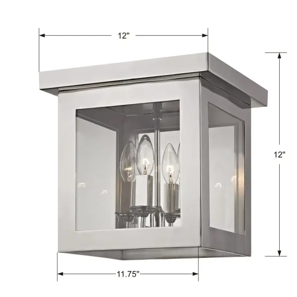 Hurley 11.75" Flush Mount in Polished Nickel - Image 2
