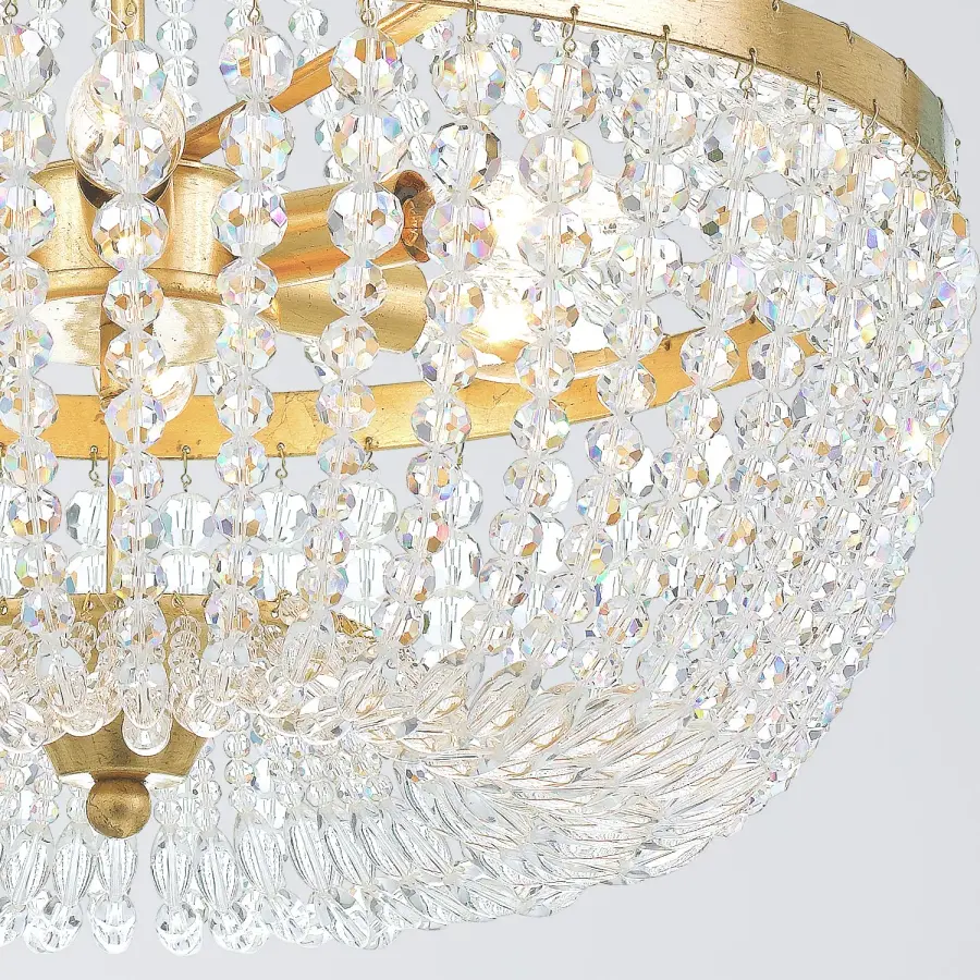 Rylee 18.75" Antique Gold Chandelier - Image 2