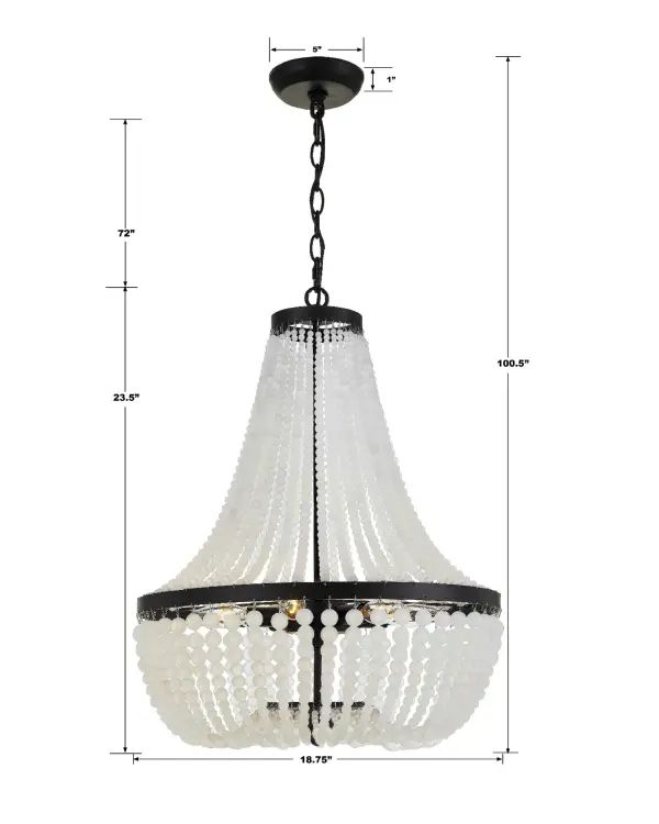 Rylee 18.75" Antique Gold Chandelier - Image 13