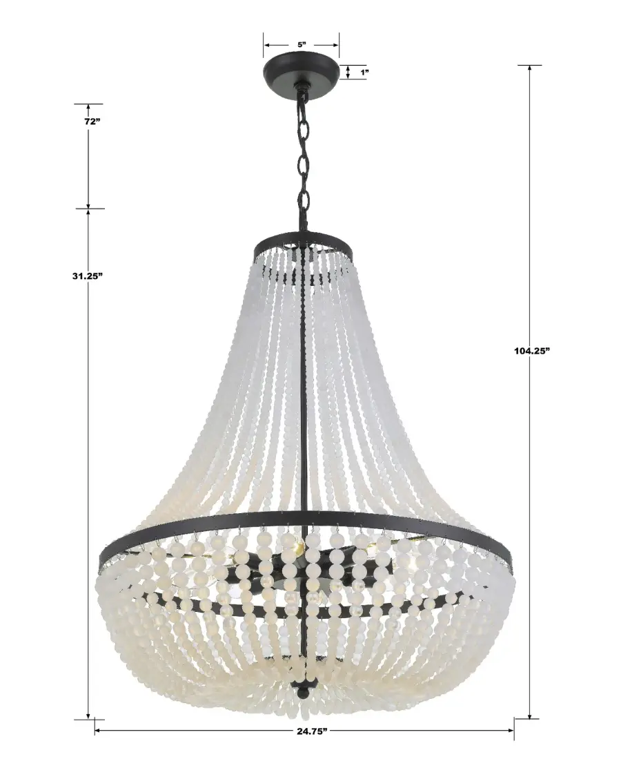 Rylee 24.75" Chandelier in Antique Gold - Image 12