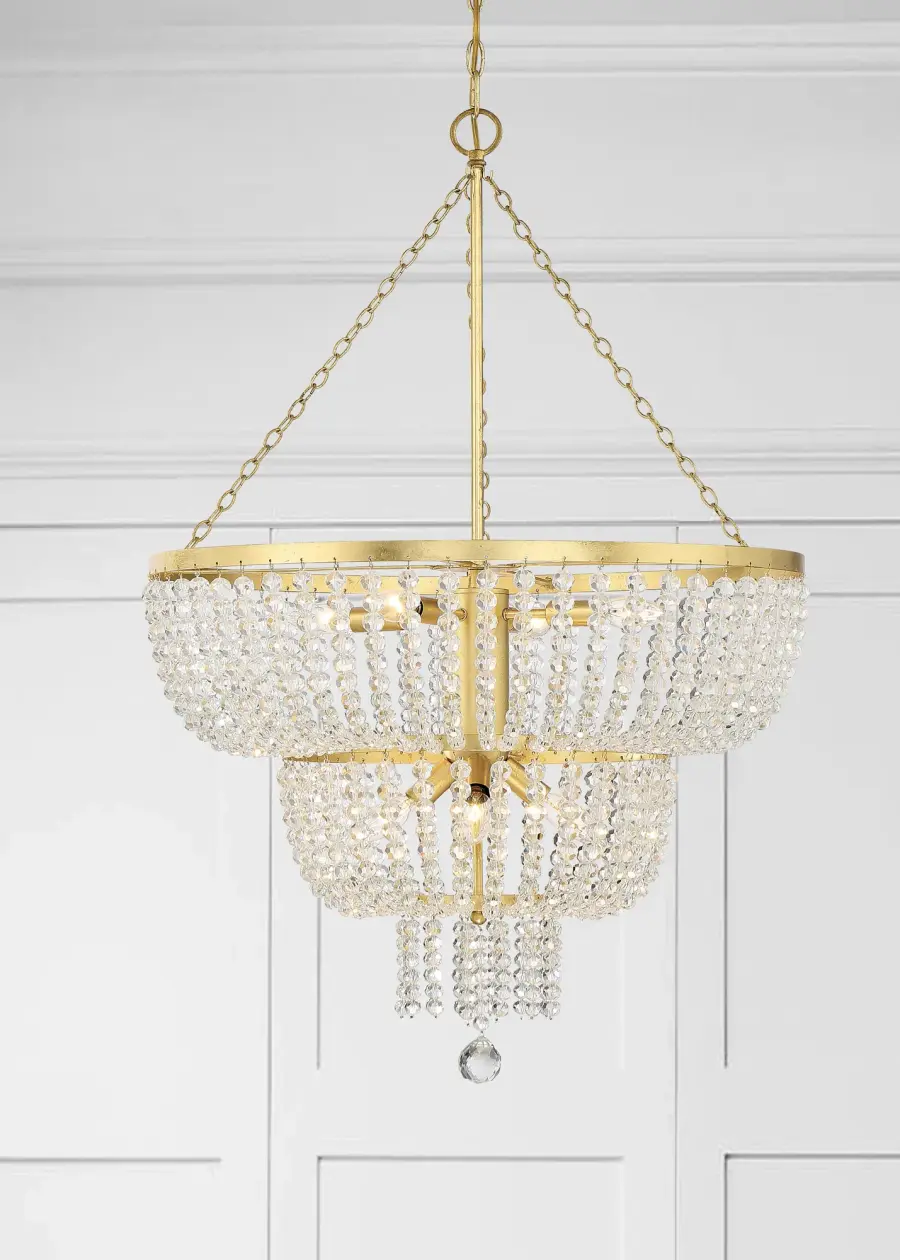 Rylee 24.75" Antique Gold Chandelier - Image 4