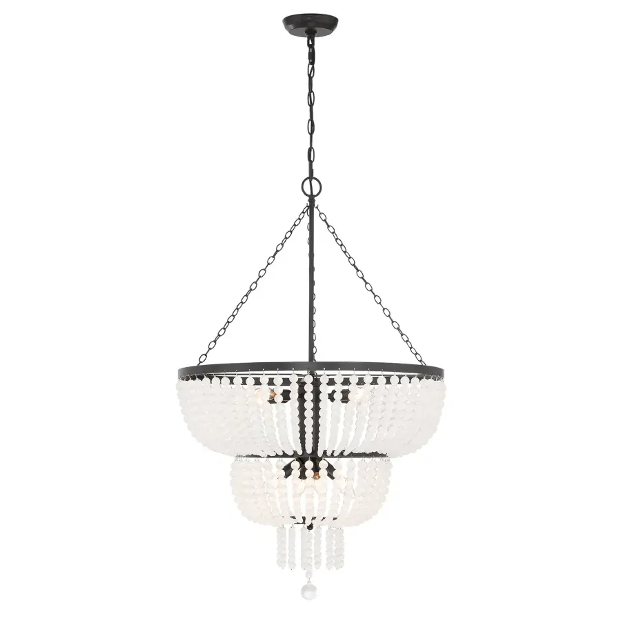 Rylee 24.75" Antique Gold Chandelier - Image 8