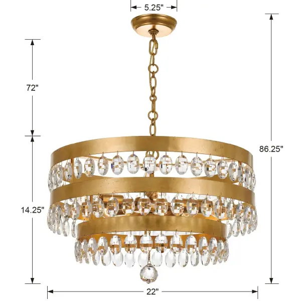 Perla 22" Crystal Chandelier - Image 5