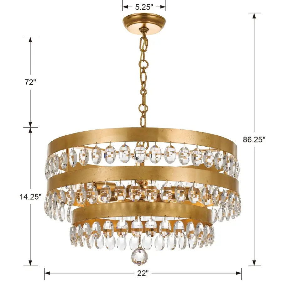 Perla 22" Crystal Chandelier - Image 5