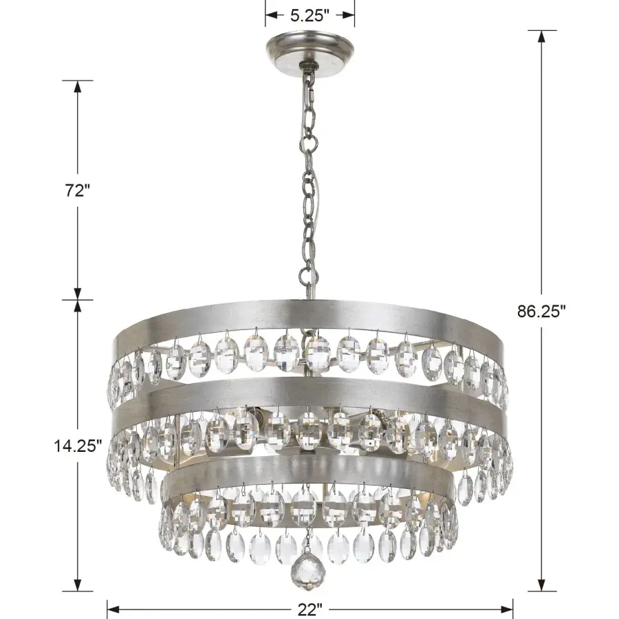 Perla 22" Crystal Chandelier - Image 2