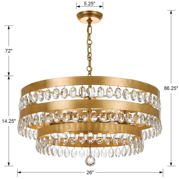 Perla 26" Crystal Chandelier - Image 6