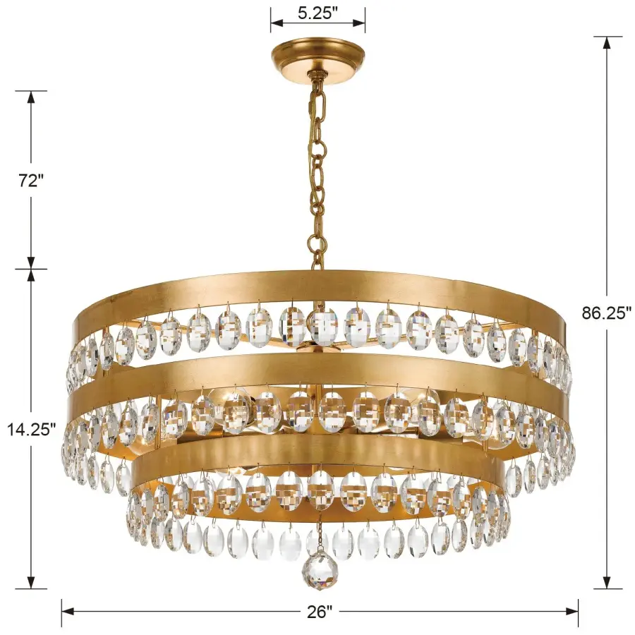 Perla 26" Crystal Chandelier - Image 6