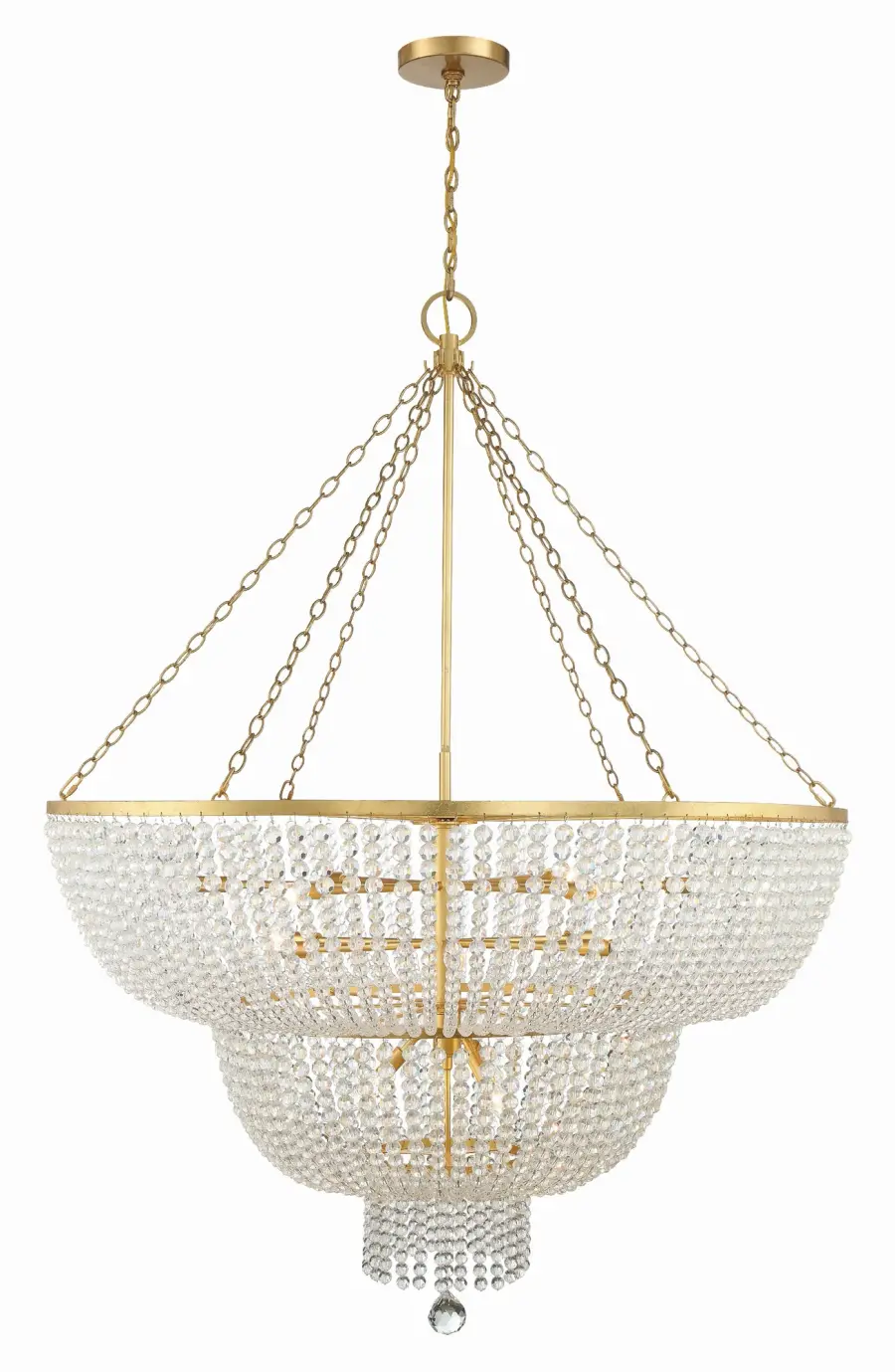 Rylee 48.5" Chandelier in Antique Gold - Image 1