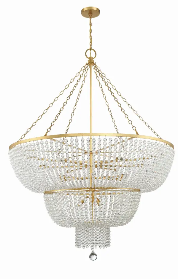 Rylee 48.5" Chandelier in Antique Gold - Image 2
