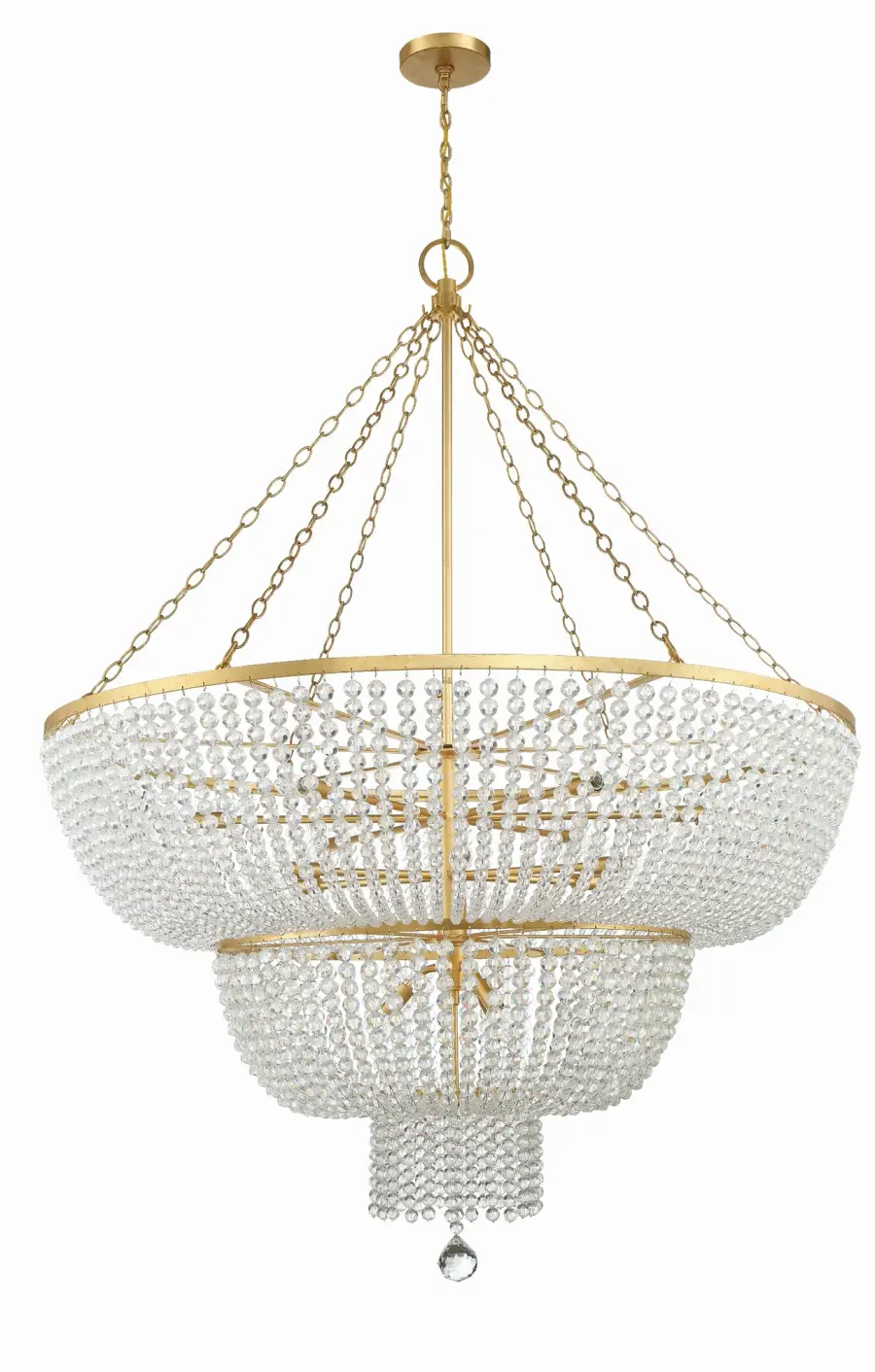 Rylee 48.5" Chandelier in Antique Gold - Image 2