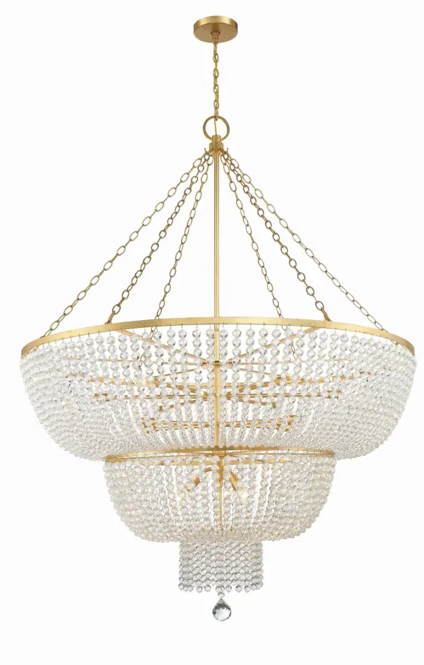 Rylee 48.5" Chandelier in Antique Gold - Image 3