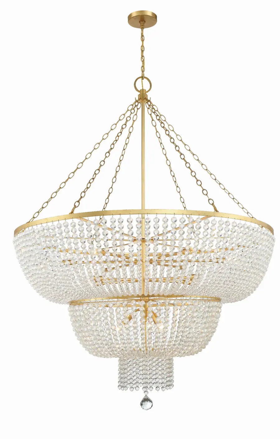 Rylee 48.5" Chandelier in Antique Gold - Image 3