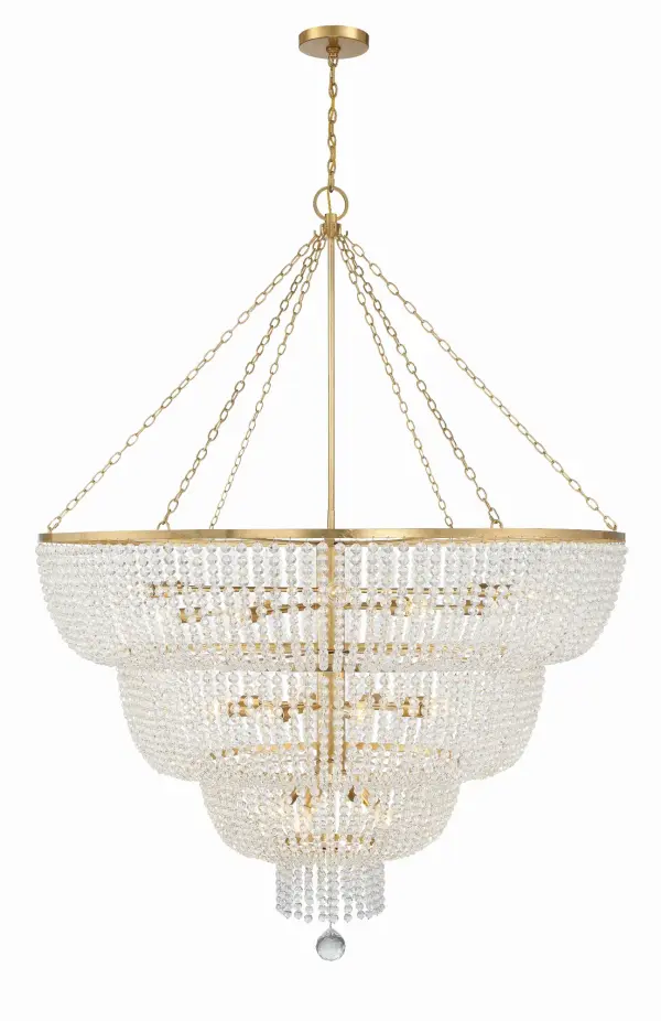 Rylee 60" Chandelier in Antique Gold - Image 1