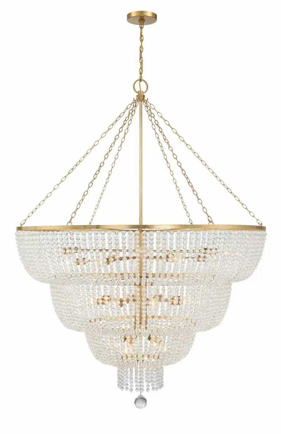 Rylee 60" Chandelier in Antique Gold - Image 1