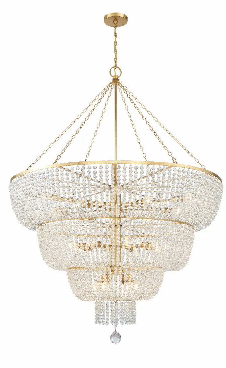 Rylee 60" Chandelier in Antique Gold - Image 2