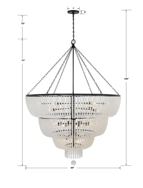 Rylee 60" Chandelier in Antique Gold - Image 14