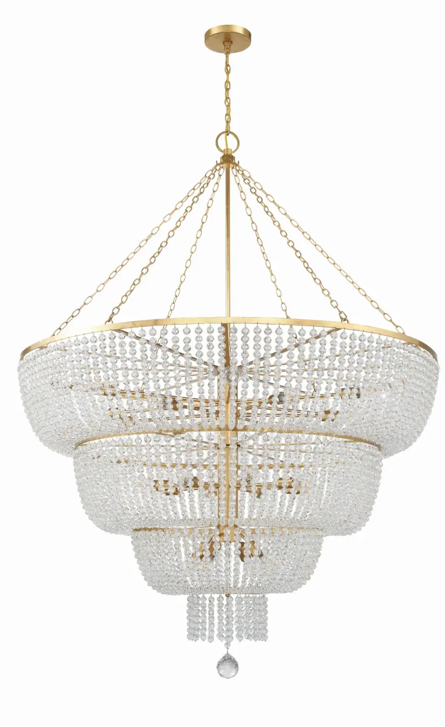 Rylee 60" Chandelier in Antique Gold - Image 3