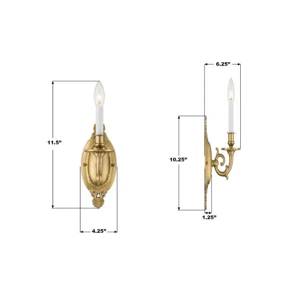 Milford 4.25" Aged Brass Sconce - Image 7