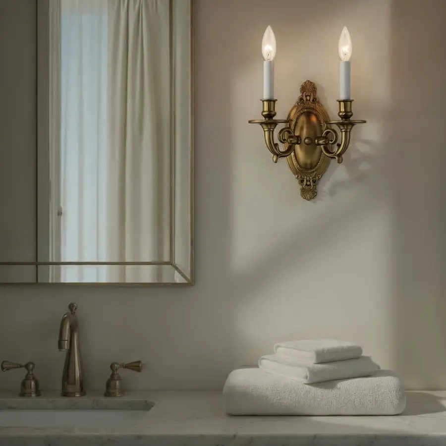 Milford 9.5" Aged Brass Sconce - Image 6