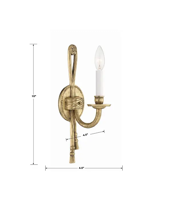 Lexsi 4.5" Traditional Wall Sconce - Image 9
