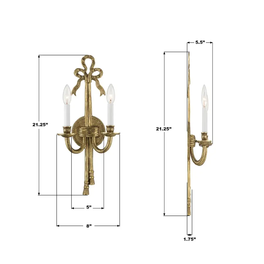 Lexsi 8" Traditional Wall Sconce - Image 7