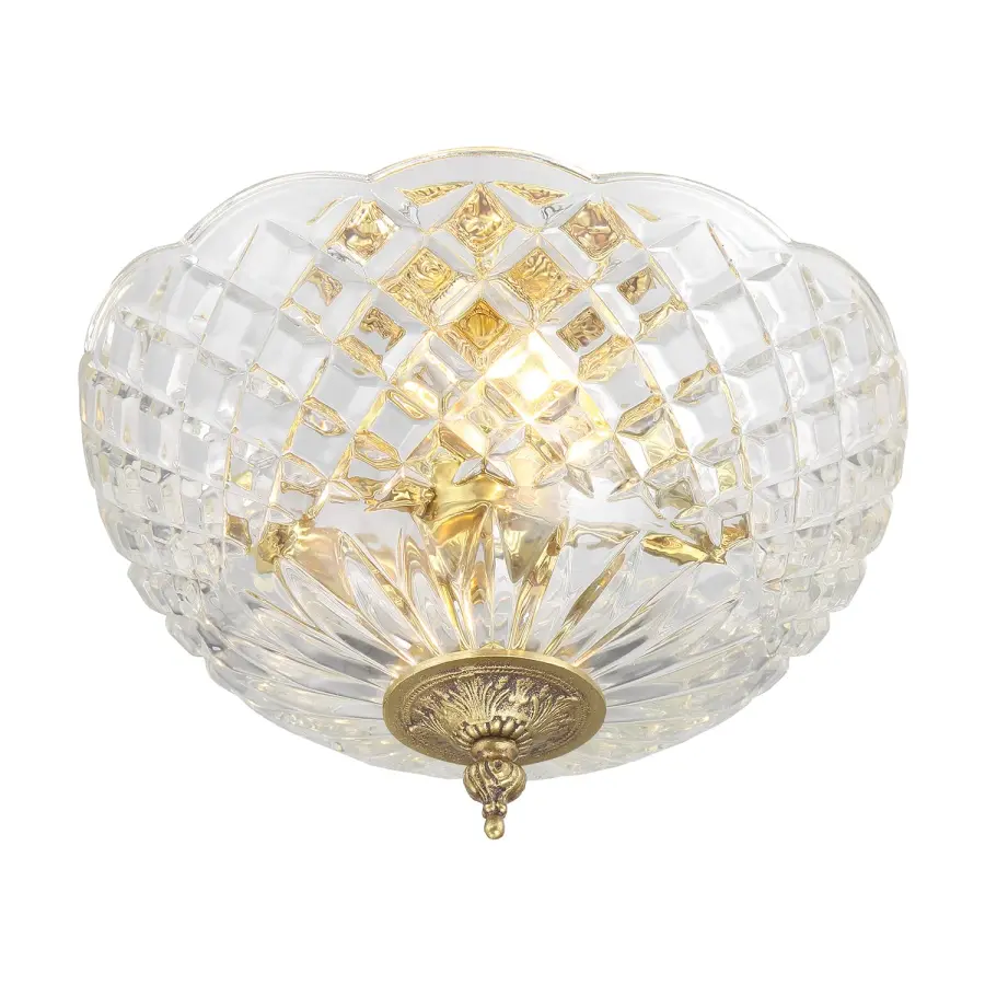 Milton 10" Semi Flush Mount in Olde Brass - Image 4